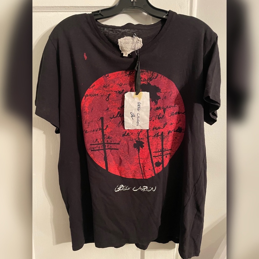Brand New Greg Lauren "Moonshadows" T-shirt Sz 3|L - Picture 3 of 5